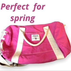 VICTORIA SECRET LOVE PINK LARGE CANVAS TOTE